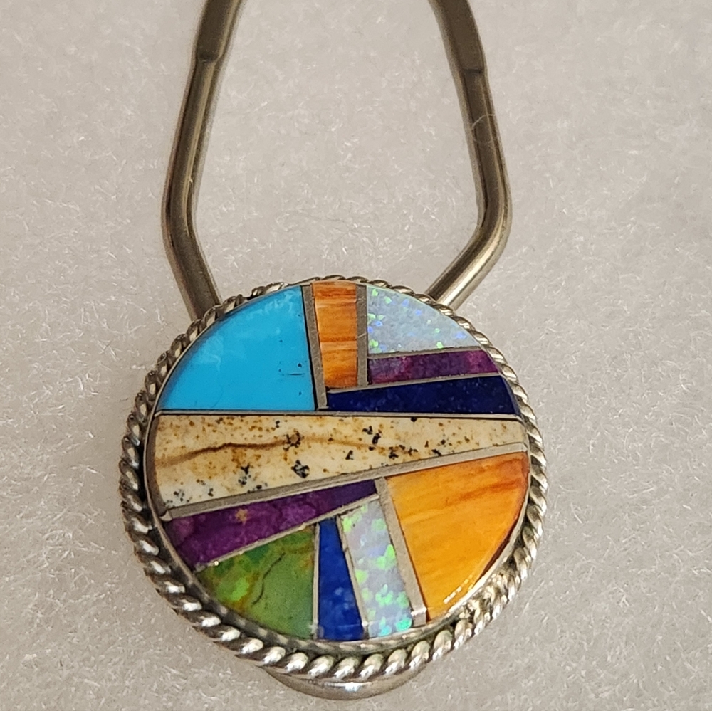 Inlay Key Ring By Native American Artist Yazzie